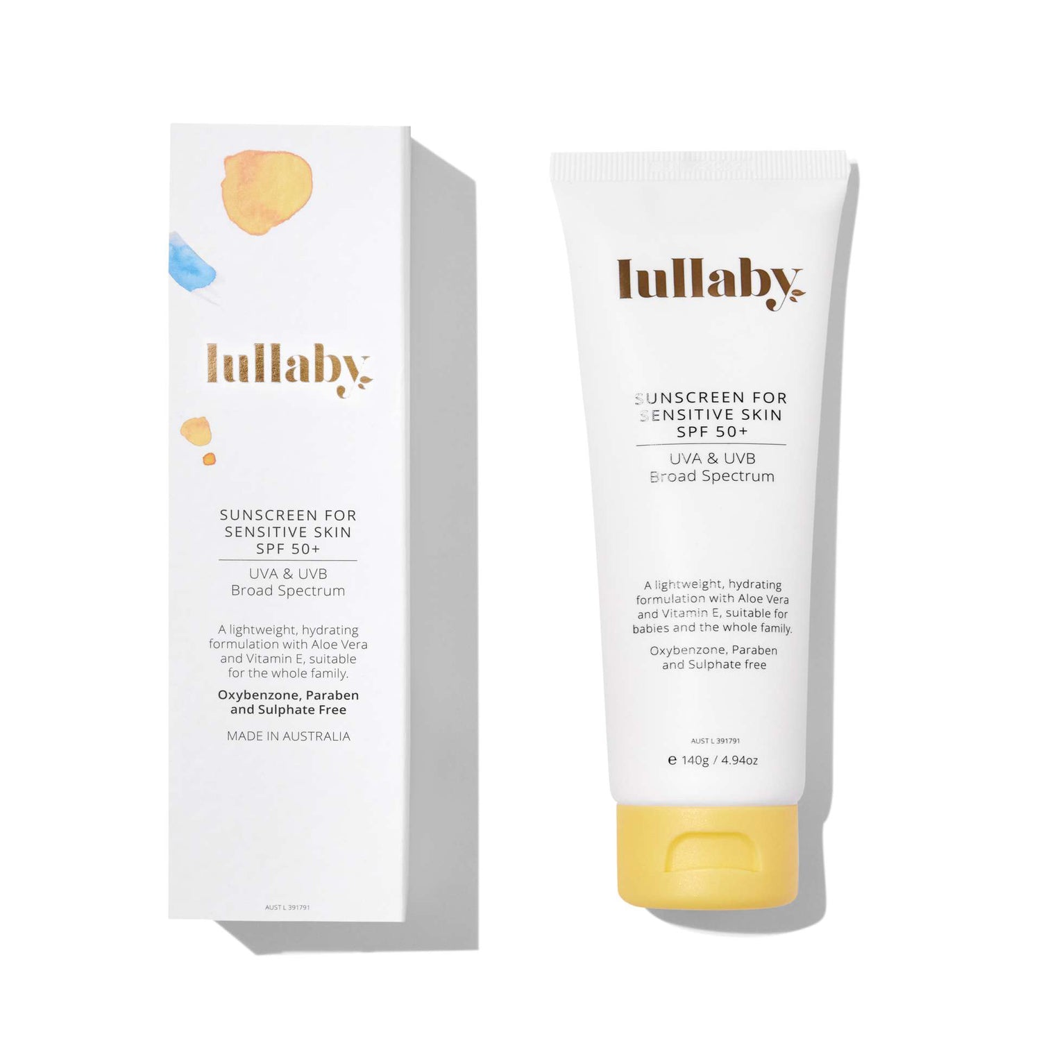 Lullaby Skincare - 澳洲 SPF50+敏感肌膚嬰幼兒防曬霜