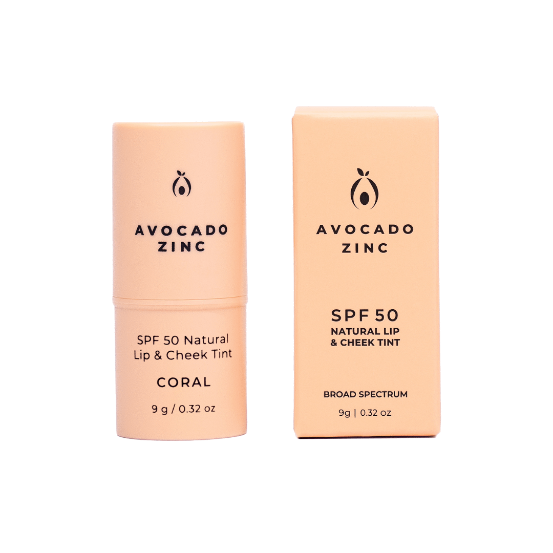 澳洲 Avocado Zinc SPF 50 天然唇頰霧狀膏 - 珊瑚色